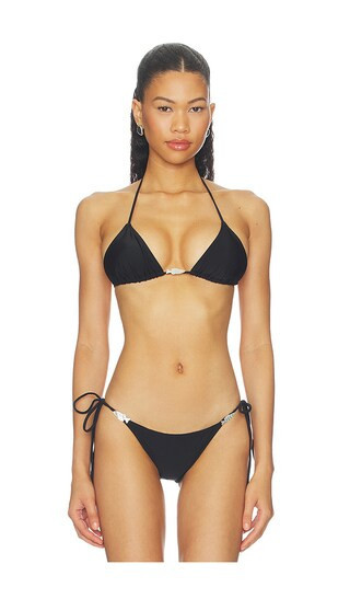 BUCI Fish Bikini Top in Black. - size XS | Revolve Clothing (Global)