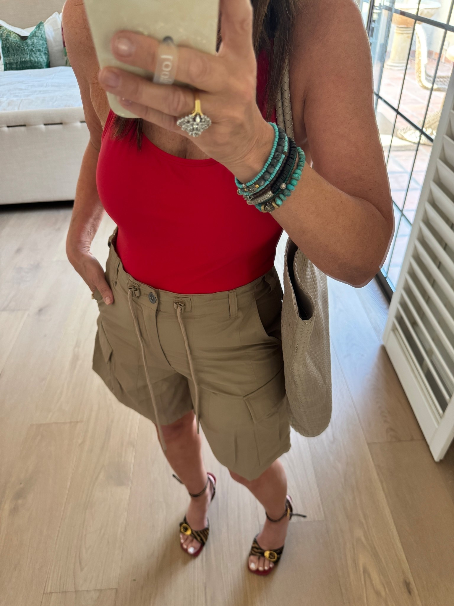 Windbreaker type cargo shorts 
Wearing medium 
More colors 

#LTKActive #LTKTravel #LTKOver40