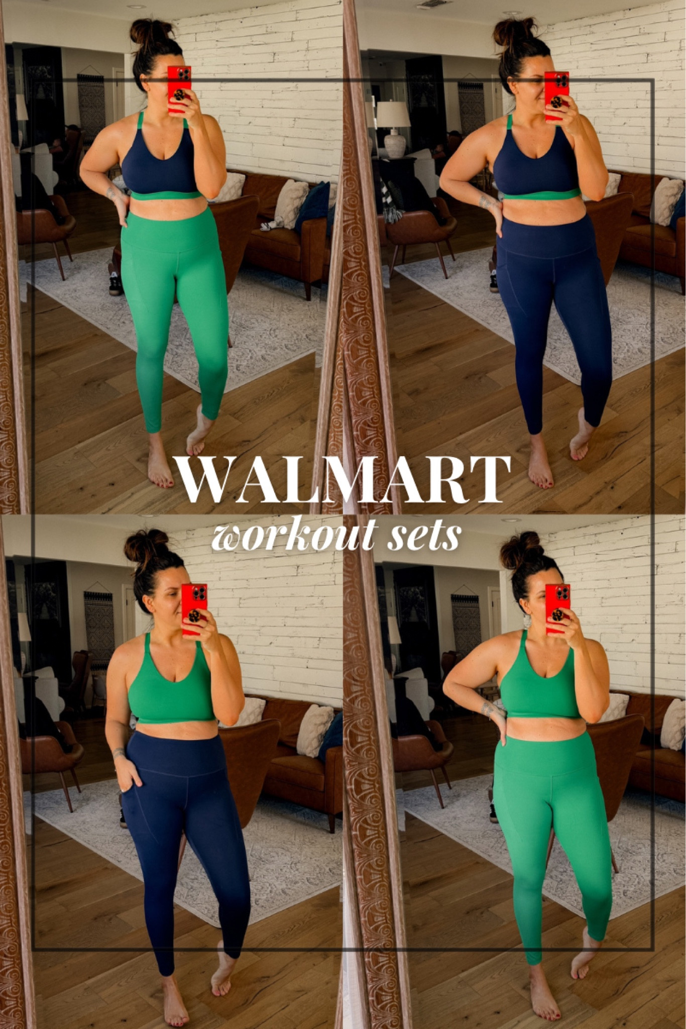 Walmart reversible bra and leggings! Great quality. 
I got a large in everything  

#LTKmidsize #LTKfindsunder50 #LTKfitness