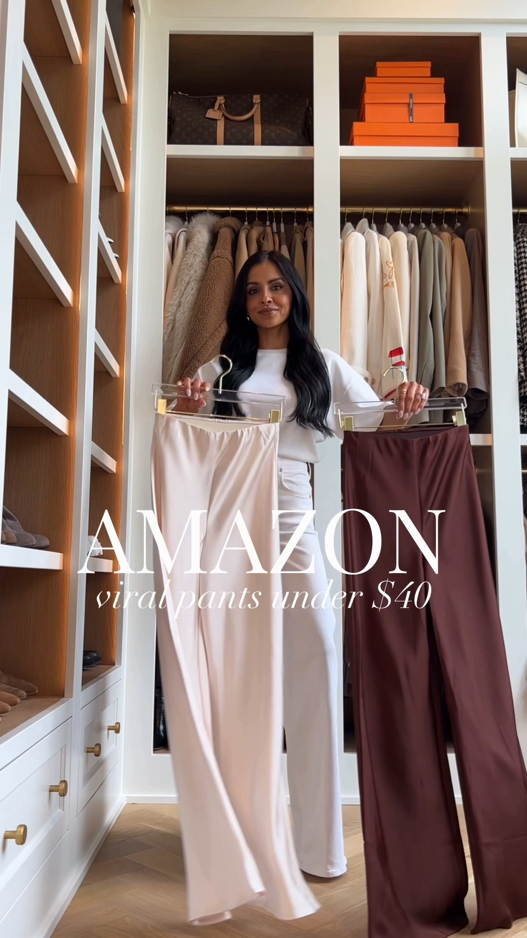 Amazon viral satin pants that look just like Aritzia under $40!
Wearing an XS
These do not wrinkle easily! Elastic waist and so comfy!
Zara suede jacket wearing an XS
Revolve cropped trench wearing an XXS
Hermes inspired Amazon bag 
Amazon sunglasses 2 for $25!

#LTKOver40 #LTKSeasonal #LTKmomlife
