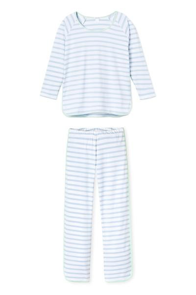 Pima Long-Long Set in Saltwater | LAKE Pajamas