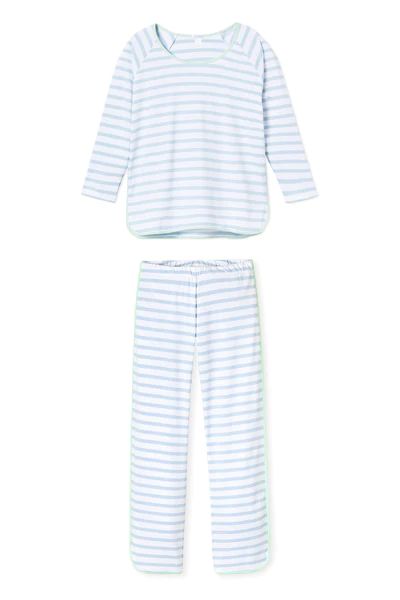 Pima Long-Long Set in Saltwater | LAKE Pajamas