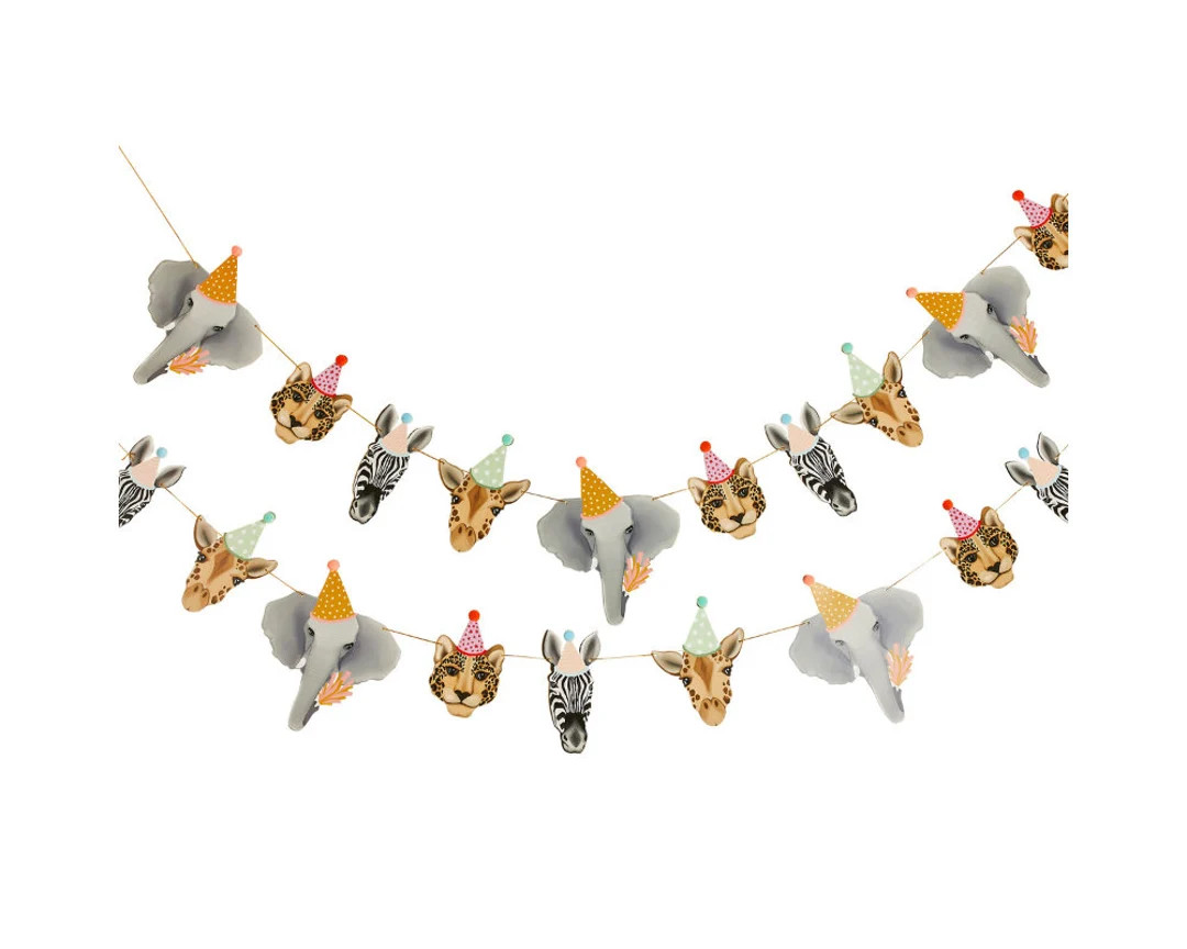 Party Animal Banner Garland | Hanging Party Decoration | Safari themed Birthday Party | Etsy (US)