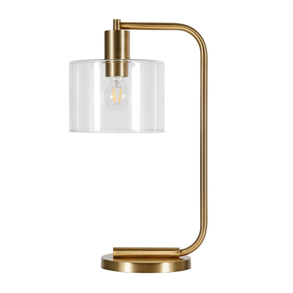Meyer&Cross Cadmus 20-1/2 in. Brass Finish Table Lamp with Clear Glass Shade-TL0466 - The Home De... | The Home Depot