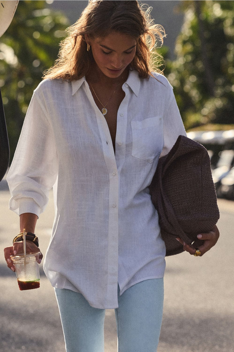 Lifestyle Linen Button-Up Shirt | Fabletics