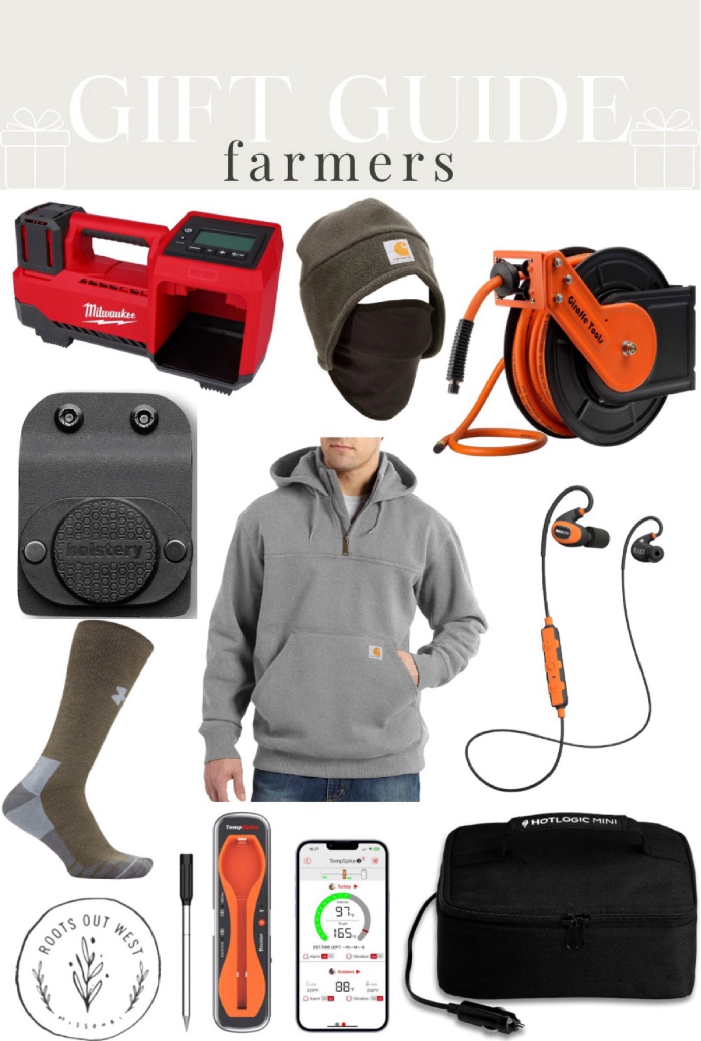 Amazon Gift Guide for Farmers - all of this gets the stamp of approval by my farm husband!

💨 cordless battery operated inflator (he’s a Milwaukee guy)
🧢 this carhartt beanie is his go to for winter farm chores - 2 in - fleece hat with face mask (you can use the mask or tuck it in the top depending)
🛞 retractable air hose reel wall mount - very handy for the shop
🎧Bluetooth ear plug head phones - noise reducing & OSHA compliant - my husband loves these for work.
👕 carhartt quarter zip rain defender hoodie
🔩 clip on belt magnetic tool holder🔨 - frees up your hands & keeps tools close!
🧦 my husband’s go to socks for his work boots in the winter
🥩 Bluetooth wireless meat thermometer
🥡 hot logic mini portable oven - plug it in in the car and warm up your lunch! my husband is a blue collar worker and uses this in his work van daily!

Farmer, farm wife, rugged guy, carhartt gift, Milwaukee tool gift

#LTKHoliday #LTKmens #LTKGiftGuide