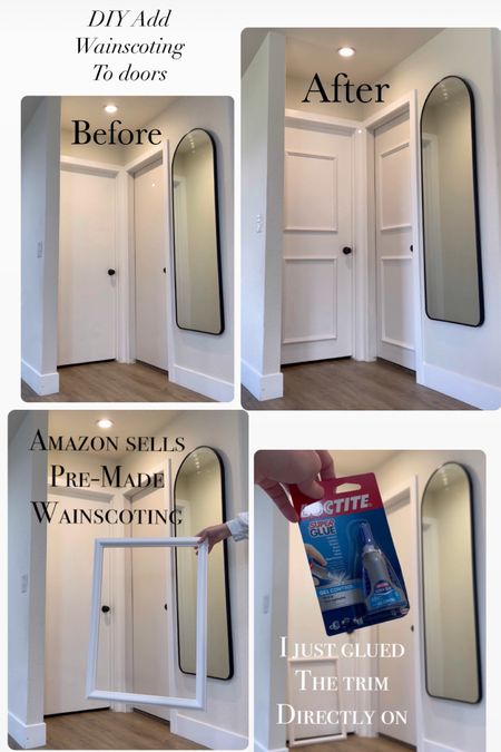 Amazon pre made wainscot panel. Diy doors. 

#LTKhome