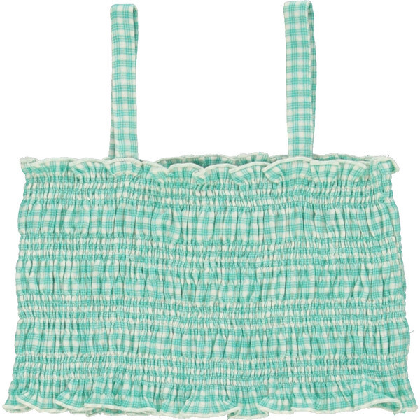 Amber Top, Mediterranean Check | Maisonette