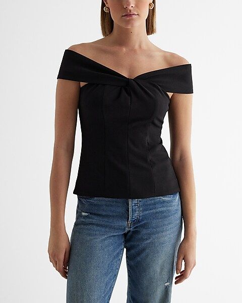 Off The Shoulder Twist Front Top | Express