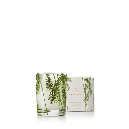 Thymes Frasier Fir Pine Needle Candle – Holiday Candles for Home Scented with Notes of Crisp Siberian Fir, Cedarwood & Sandalwood – Christmas Decor – Christmas Gifts for Women & Men (2 oz) | Amazon (US)
