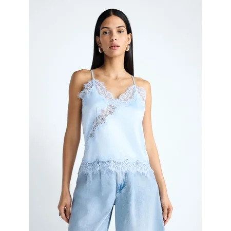 Devil Wears Prada Scoop Collection Women's Lace Trim Blouse, Sizes XS-XXL | Walmart (US)