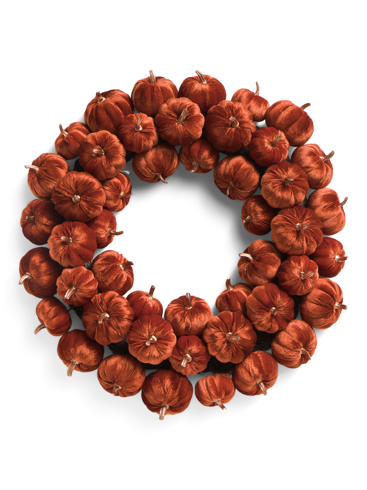 22in Velvet Pumpkin Wreath | TJ Maxx