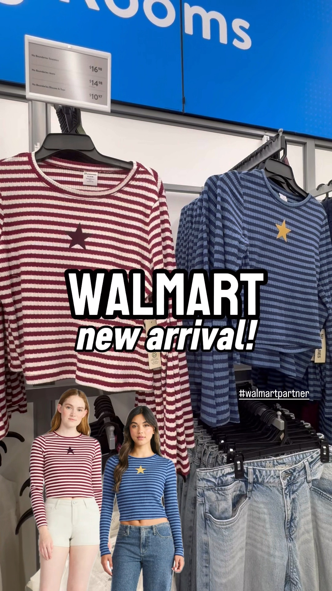 Walmart Graphic Striped Pointelle Long Sleeve Top

#LTKFindsUnder50 #LTKStyleTip