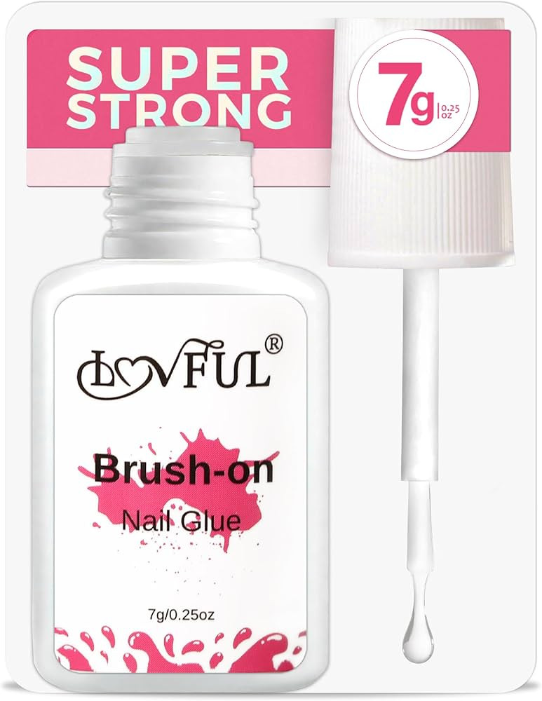 LOVFUL Extra Srong Brush on Nail Glue for Press Ons, Super Strength Nail Adhesive for Acrylic Pre... | Amazon (US)