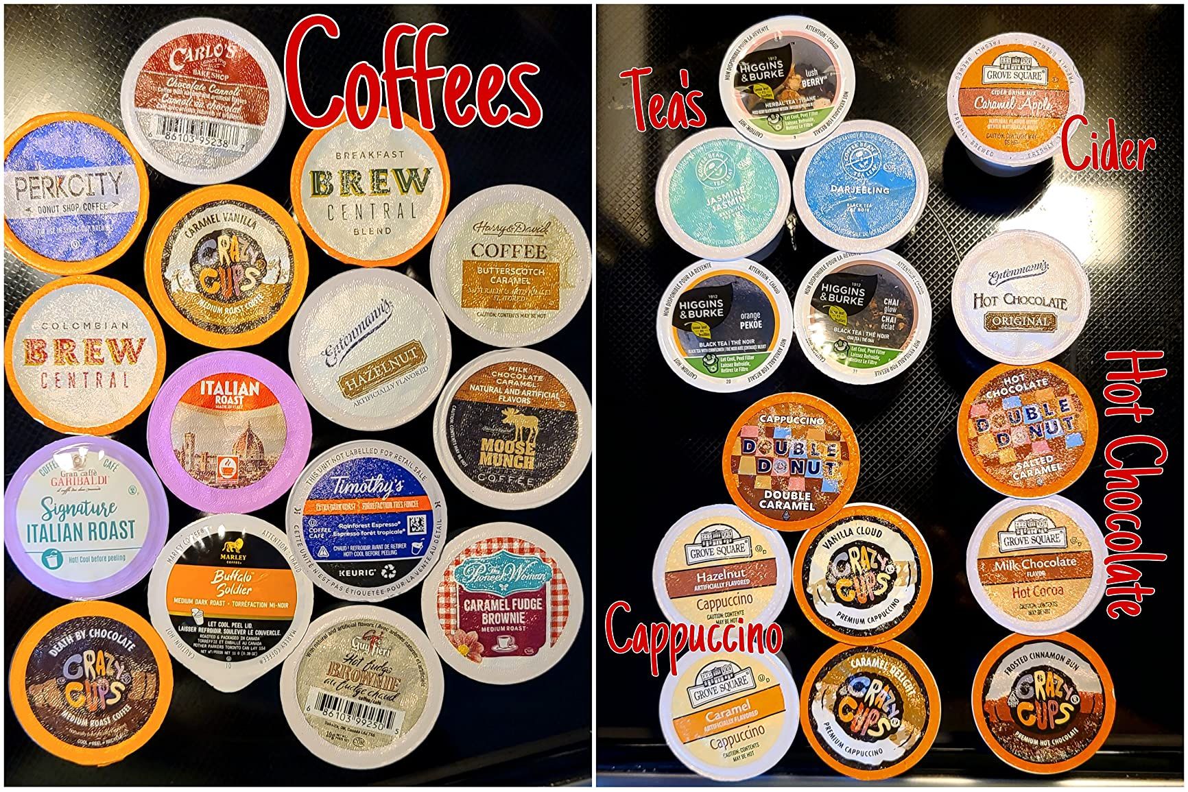 Crazy Cups Flavored Coffee Pods Variety Pack for Keurig K Cups Brewers, Assorted Flavored Coffee ... | Amazon (US)