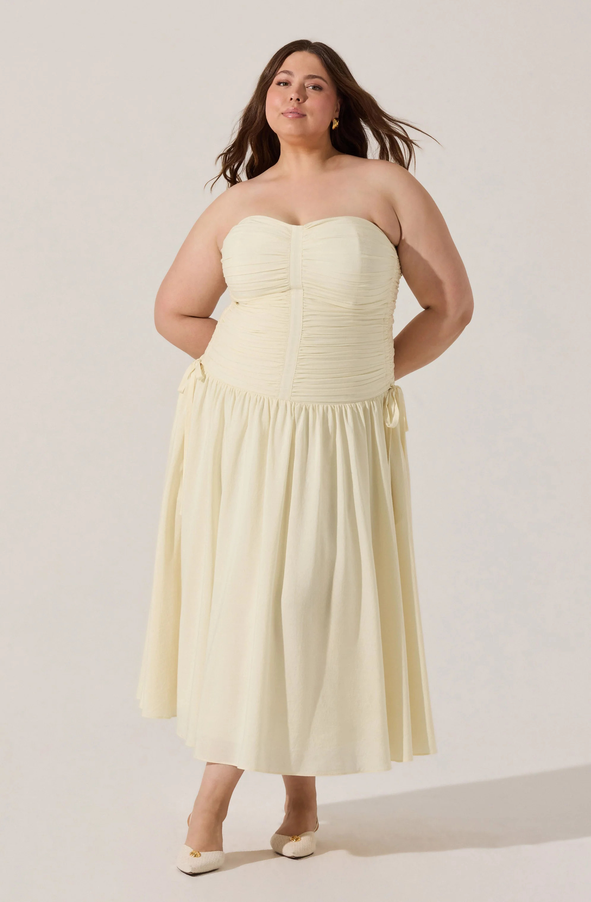 Zori Strapless Maxi Dress - Plus Size - Cream / 3X | ASTR The Label (US)