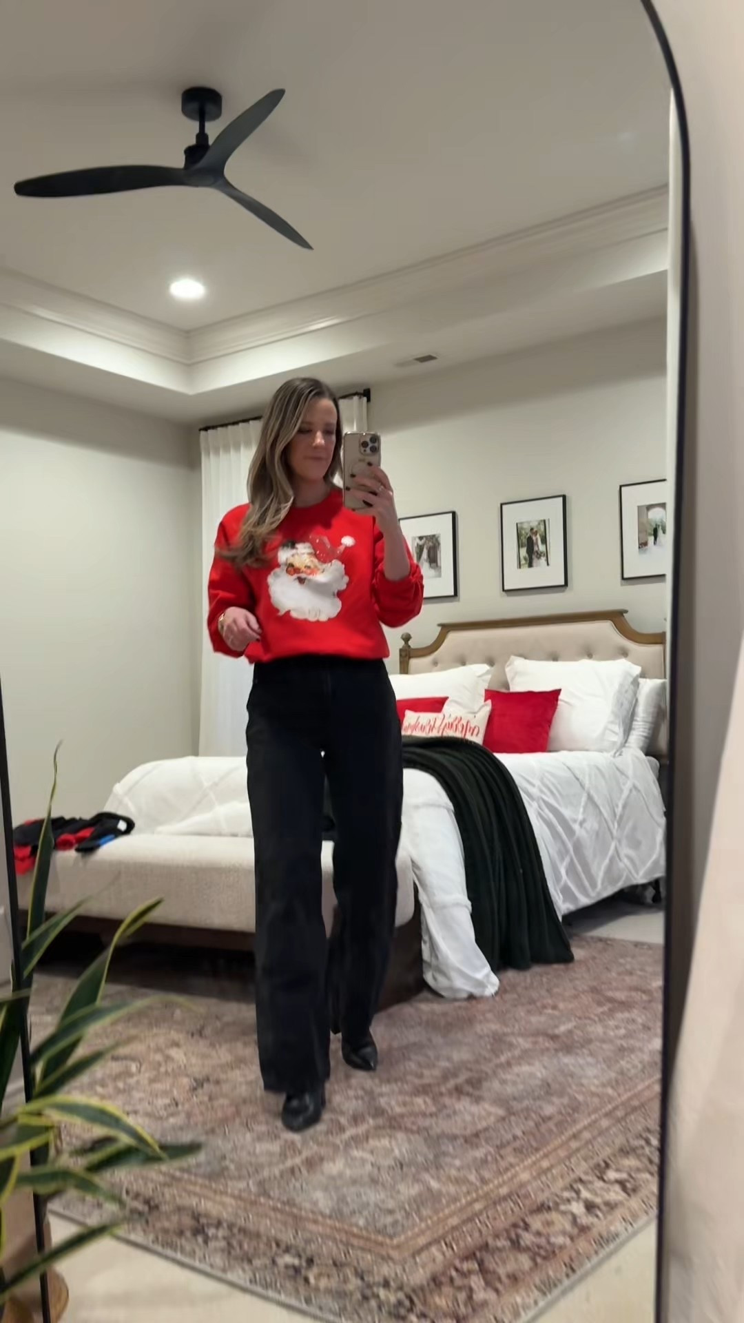 My favorite kind of festive — fun but still minimal 🎅🏻
Wearing my Santa graphic sweatshirt (Etsy) with Abercrombie high-rise loose jeans in a 25R and black ankle boots. I’m 5’4” for length reference.
Such an easy way to make a Christmas sweatshirt look elevated!

#AbercrombieStyle #ChristmasOutfitIdeas #GraphicSweatshirtOutfit #CasualHolidayOutfit #LTKWinterStyle #HolidayOOTD #ClassicStyle #CapsuleWardrobe #MomOutfits #EverydayStyle #LinenAndLightCo

#LTKHoliday #LTKSeasonal #LTKFindsUnder100