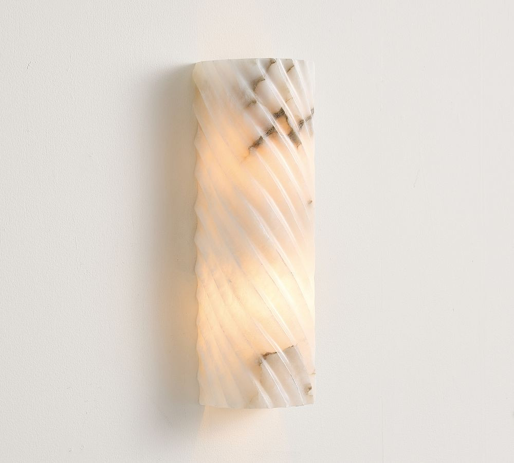 Amalia Alabaster Fluted Sconce (15") | Pottery Barn (US)