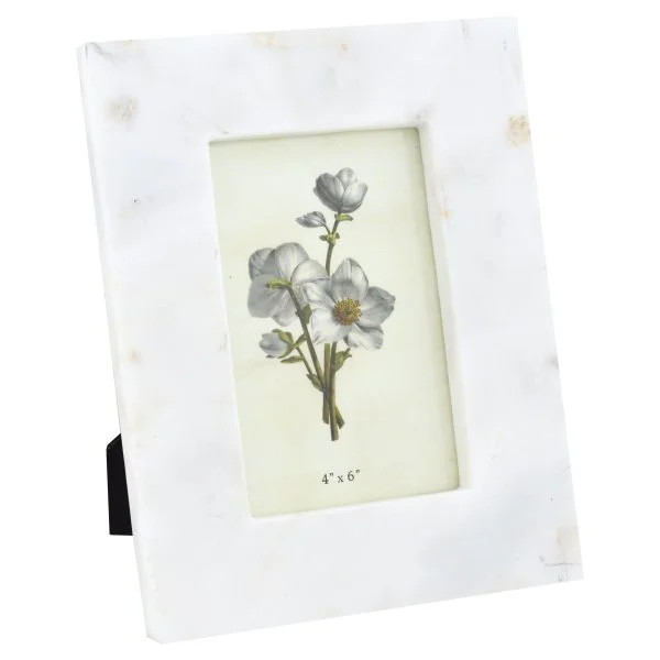 Creative Co-Op Marble Photo Frame, White | Walmart (US)