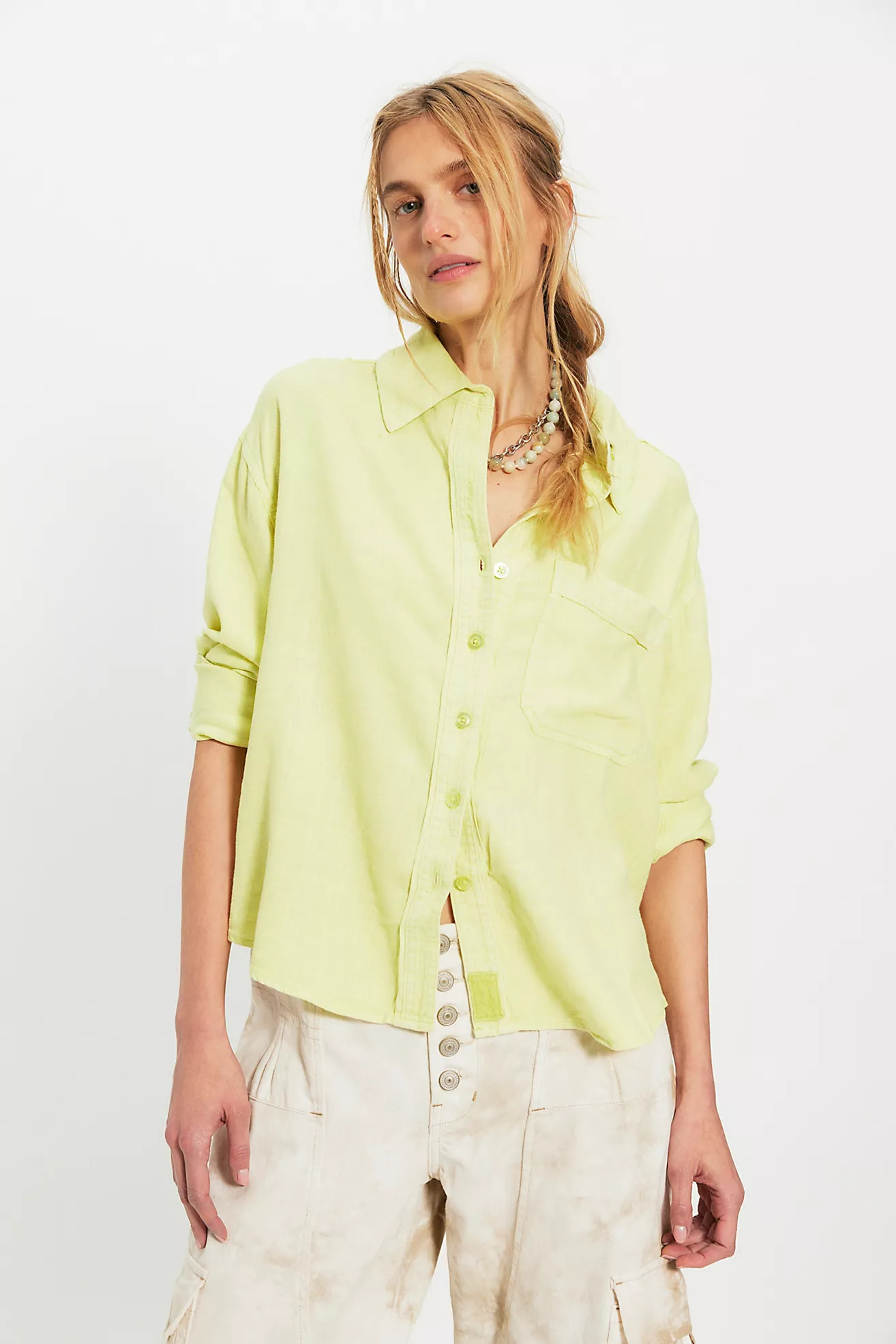 We The Free Laurel Linen Button Down Top | Free People (Global - UK&FR Excluded)