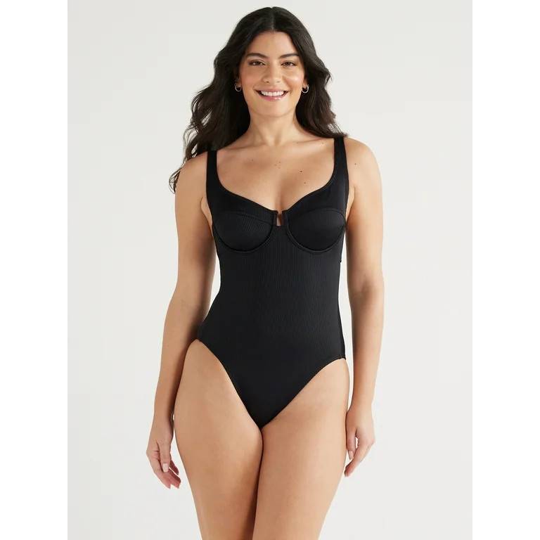Sofia by Sofia Vergara Women's and Plus Sandra One Piece Swimsuit with Shaping Curvetex®, Sizes ... | Walmart (US)