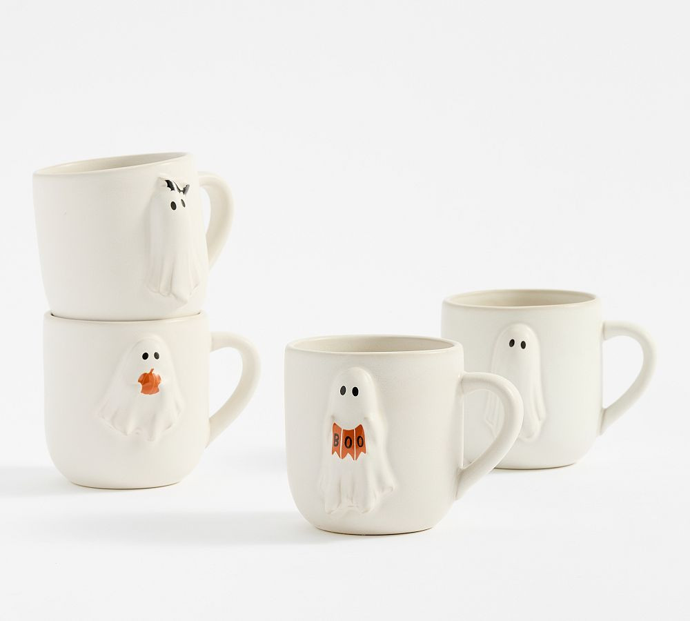 Scary Squad Mugs, Set of 4 - White | Pottery Barn (US)