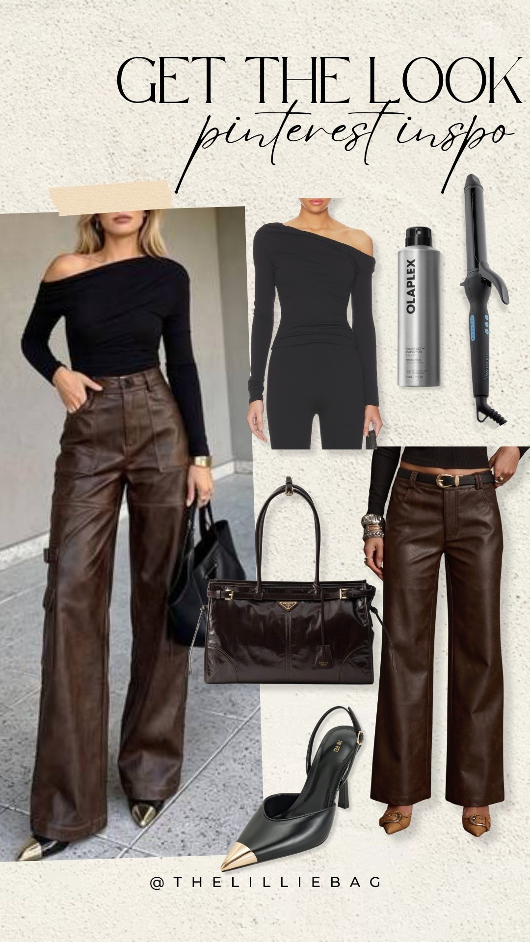 Saved this Pinterest look IMMEDIATELY because the chocolate leather pants + off-shoulder top combo is SO good 🤎🖤 Such an easy way to make fall date-night style feel elevated — add a pointed heel + oversized bag and done.

Date night, Pinterest outfit inspo, chocolate brown leather pants, 40s

#LTKOver40 #LTKootd