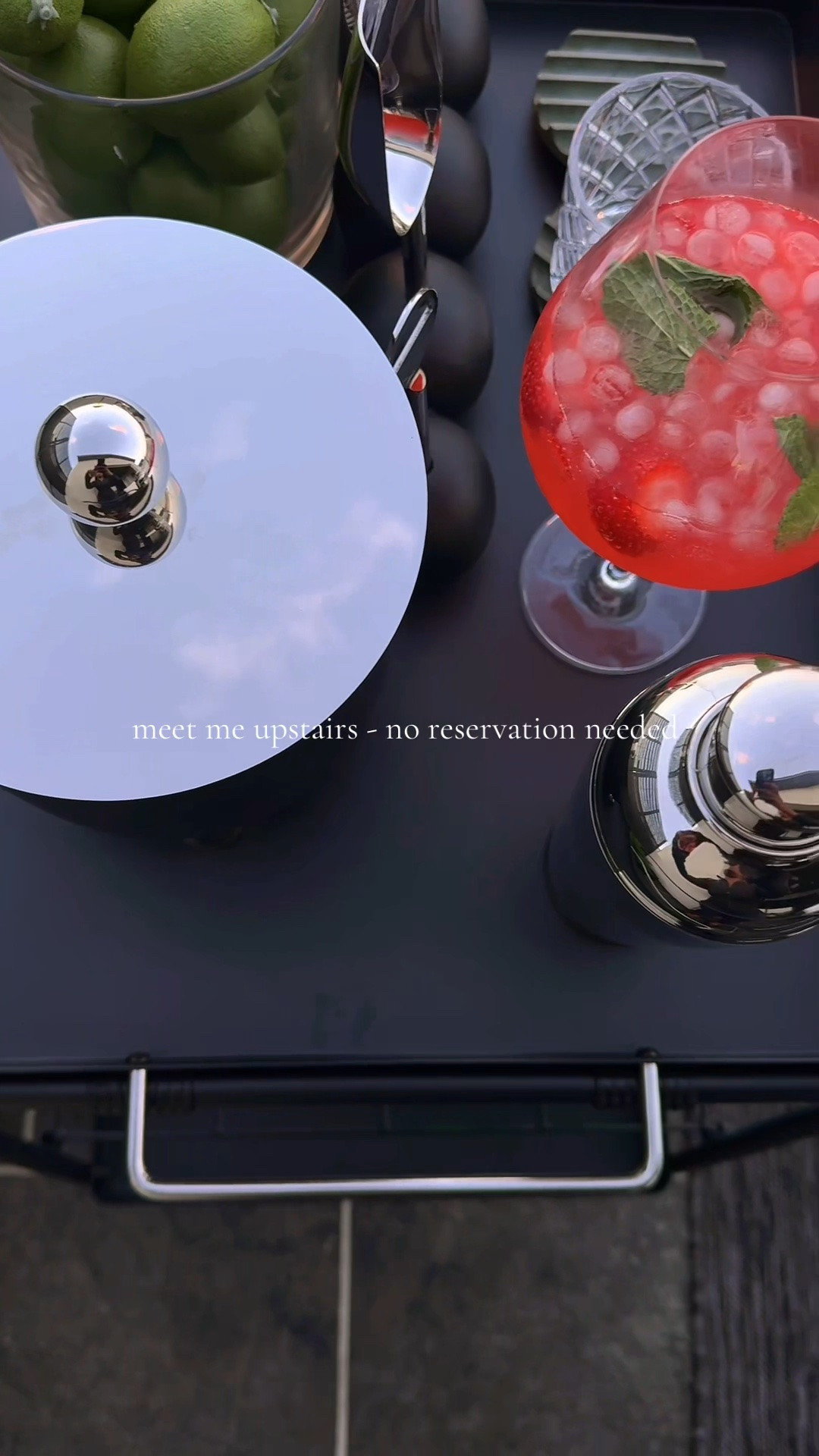 Meet me upstairs — no reservation needed. 🍸✨

Linked my 3rd floor patio happy hour setup, including the outdoor bar cart, cocktail accessories, cozy patio pieces, and little details that make at-home hosting feel so much cuter.#LTKFinds #LTKStyleTip #OutdoorLiving #PatioDecor #PatioStyling #OutdoorHosting #HomeHappyHour #BarCartStyling #OutdoorBarCart #SkyLounge #RooftopPatio #ModernPatio #NeutralHomeDecor #HomeDecorFinds #CocktailHour #SummerHosting #AtHomeHappyHour #PatioSeason

#LTKHome #LTKSeasonal #LTKHome