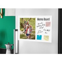 Space Saver Personalised Fridge Photo Memo Magnet Notice Board, Family Notes Dry Erase Whiteboard. Reusable Memo Board Free Dry Wipe Pen | Etsy (UK)