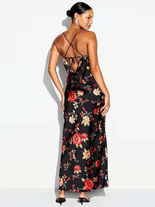 The Occasion by Old Navy Satin V-Neck Maxi Dress | Old Navy (US)