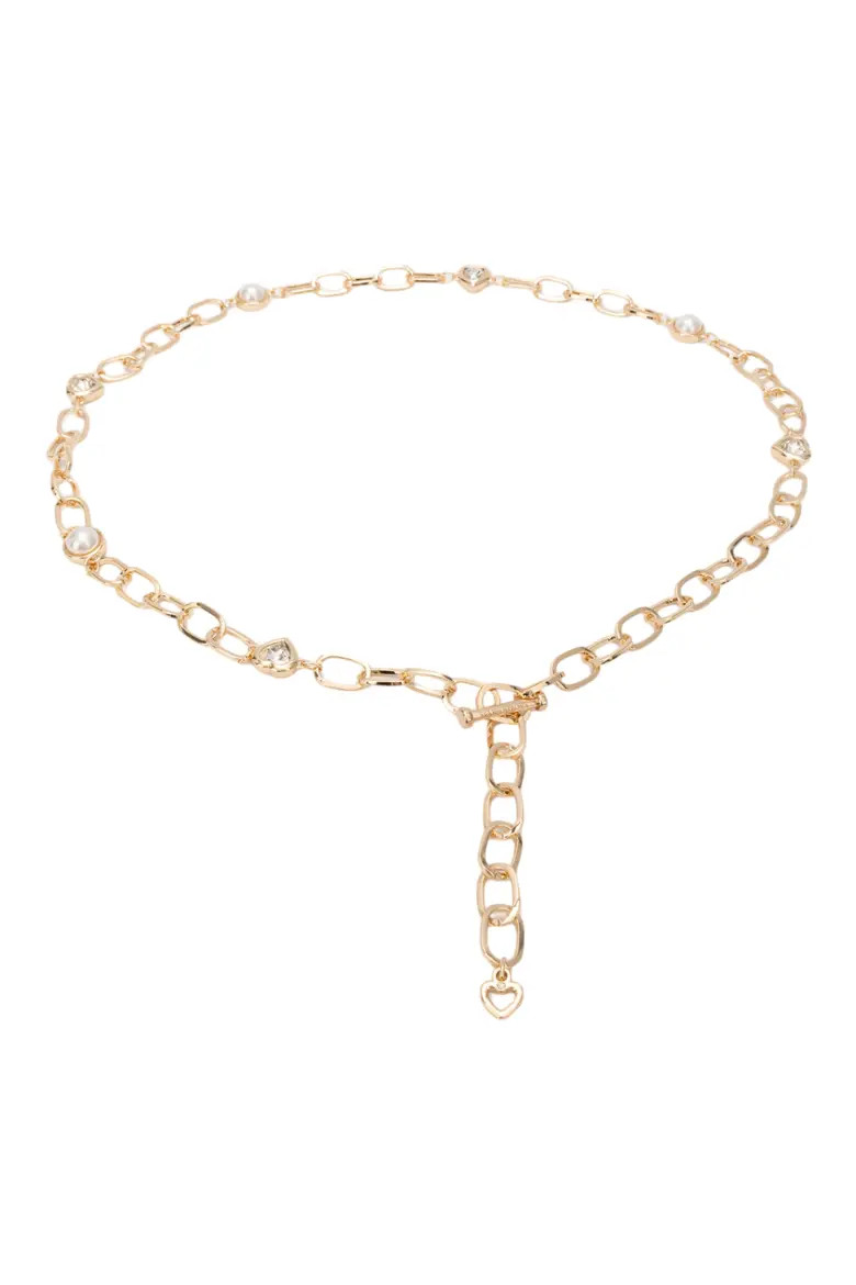 Faux Pearl & Heart Chain Belt (Women) | Nordstrom | Nordstrom