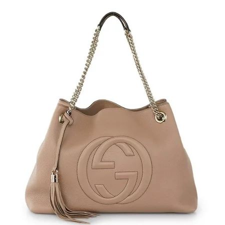 Gucci Soho Camelia Beige Cellarius GG Logo Leather Chain Bag 536196 | Walmart (US)