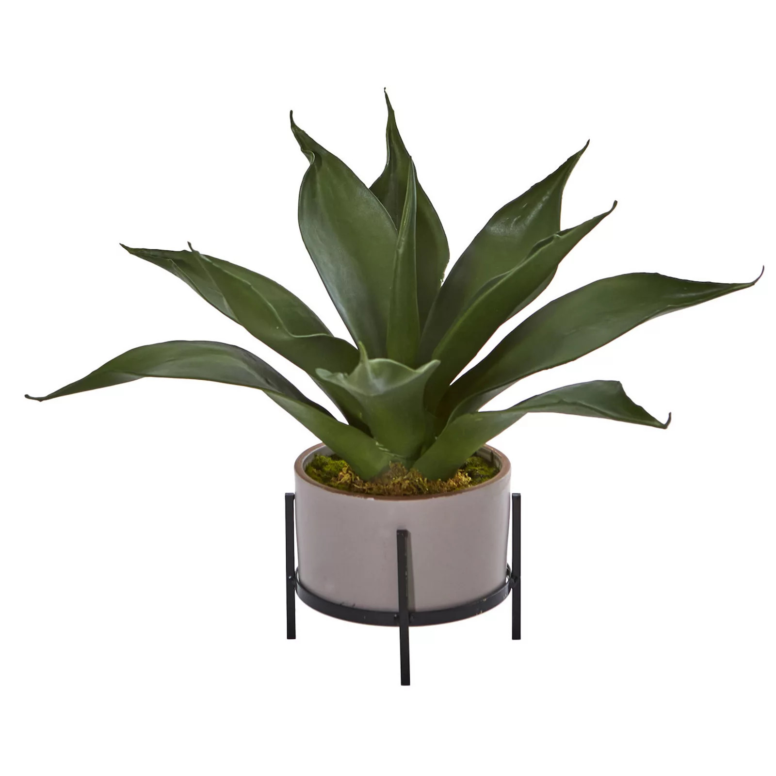 nearly natural 14-in. Agave Succulent in Decorative Planter, Green | Kohl's