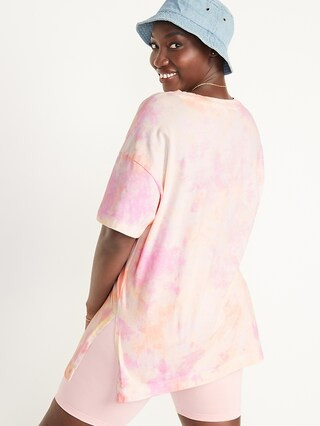 Oversized Vintage Tie-Dye Tunic Tee for Women | Old Navy (US)