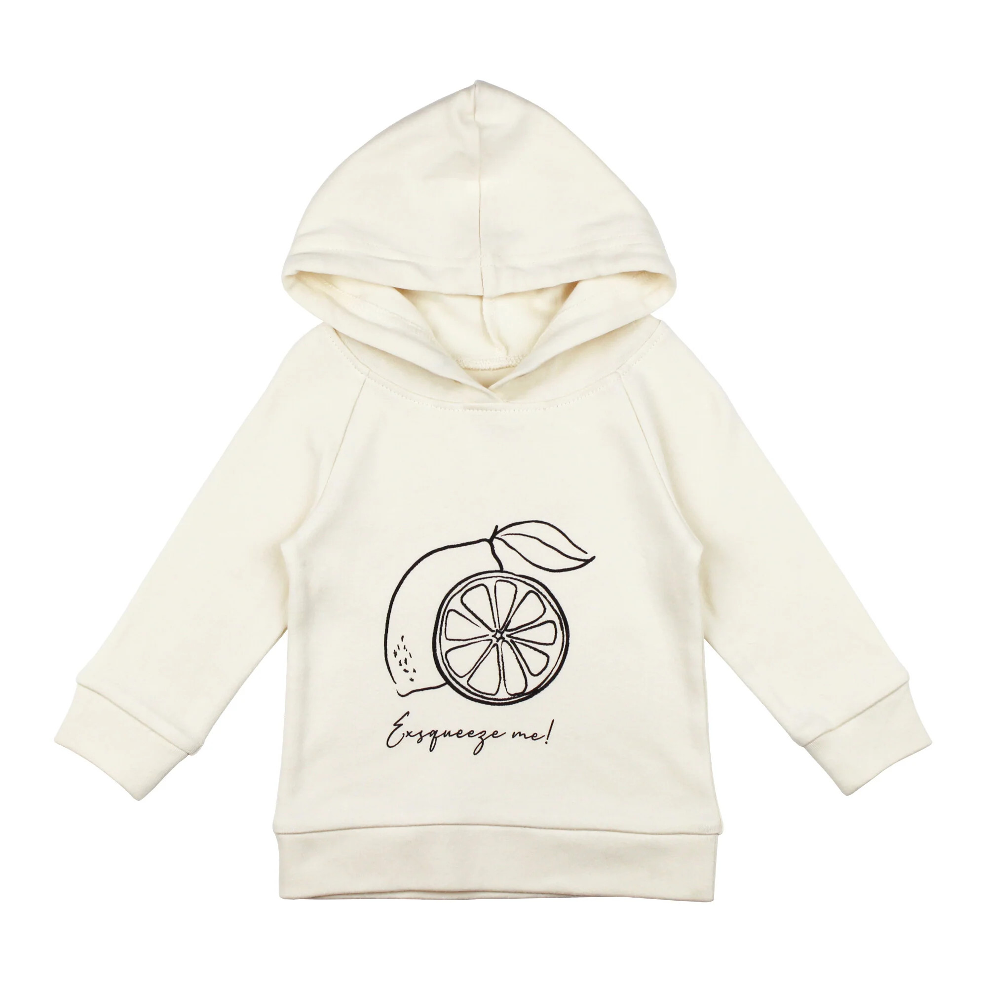 Organic Raglan Hoodie in Buttercream Lemon | L'ovedbaby