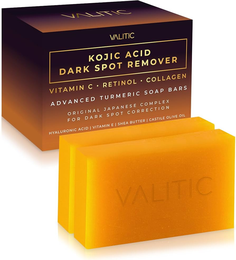 VALITIC Kojic Acid Dark Spot Remover Soap Bars with Vitamin C, Retinol, Collagen, Turmeric - Orig... | Amazon (US)