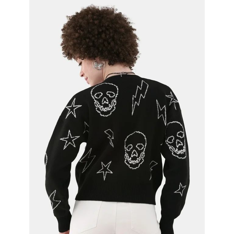 No Boundaries Novelty Cardigan, Women's and Women's Plus | Walmart (US)