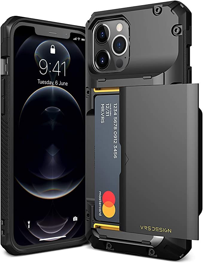 Amazon.com: VRS DESIGN Damda Glide Pro Compatible for iPhone 12 Pro Max Case, with [4 Cards] Prem... | Amazon (US)