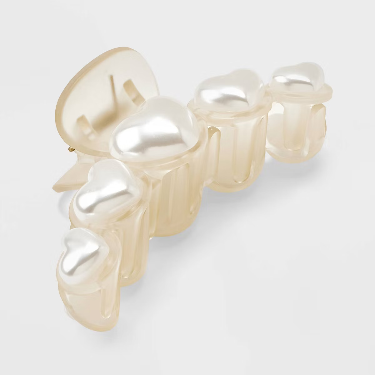 Heart Shape Pearlized Stones Claw Hair Clip - A New Day™ | Target