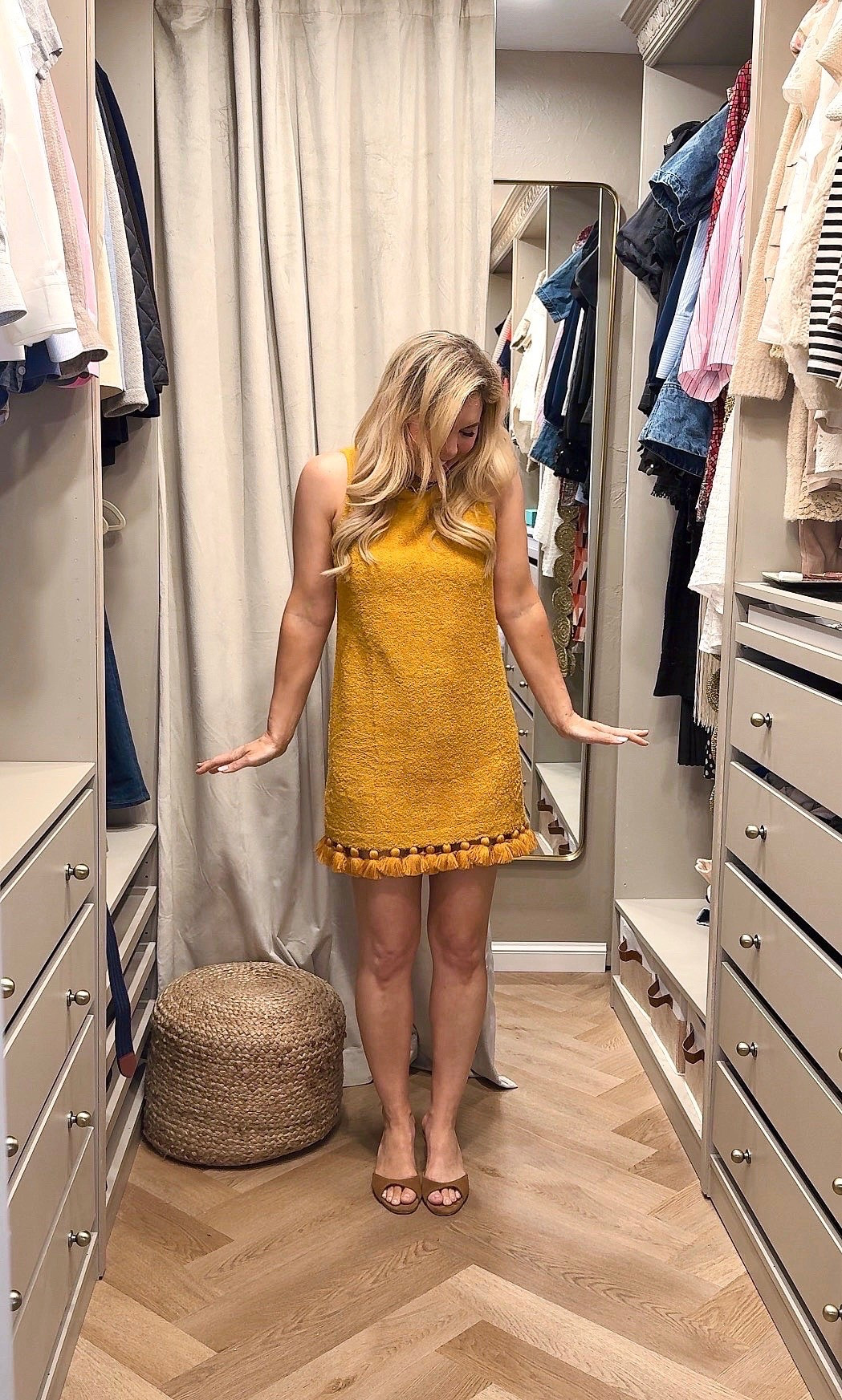The cutest tassel trim dress 
Runs SMALL!!

#LTKootd #LTKgrwm #LTKdayinmylife