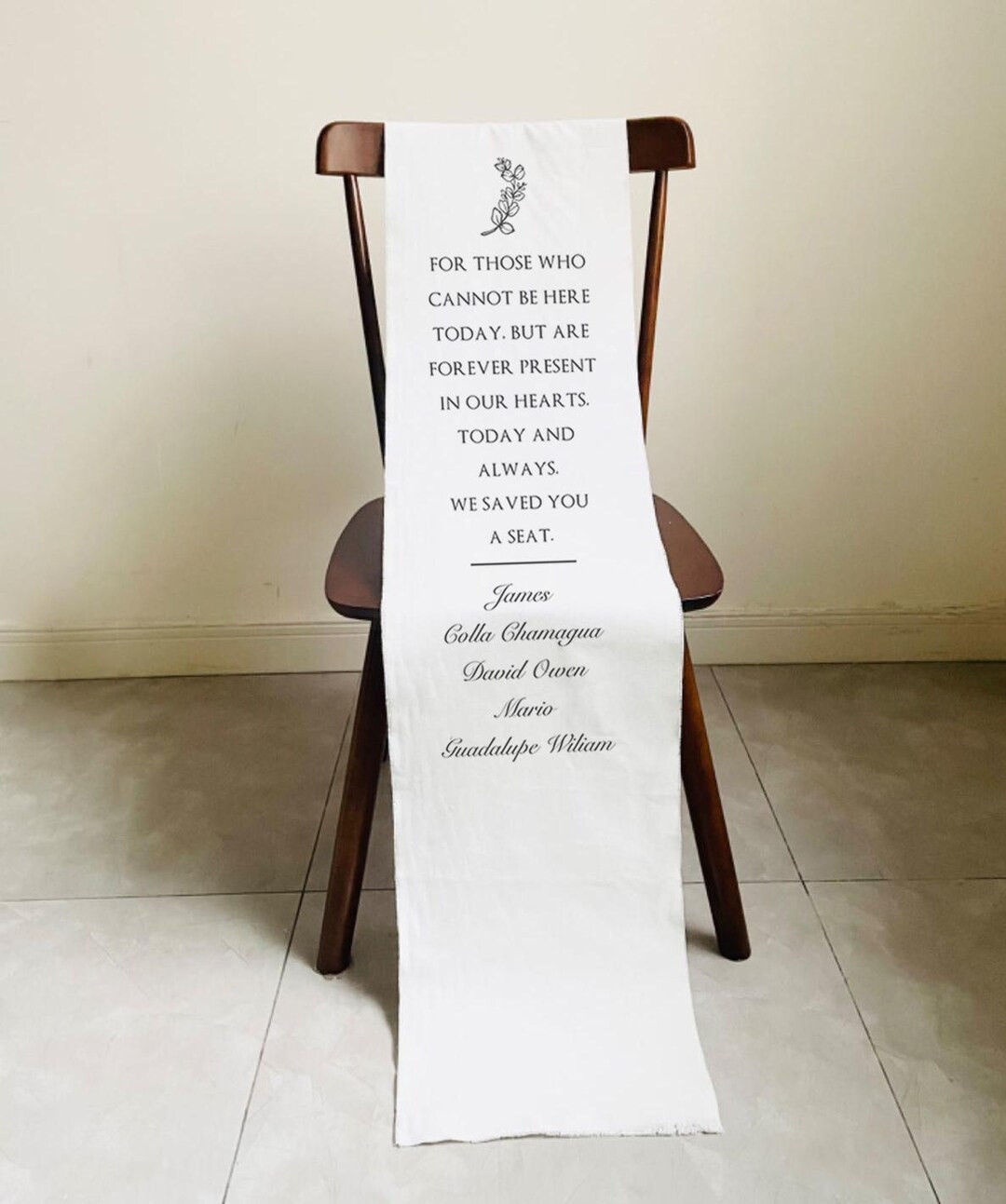 Wedding Memorial Sign, Fabric Rustic Sign Wedding Banner, Wedding Decoration, Personalized Print ... | Etsy (US)