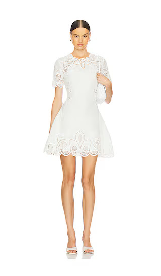 SIMKHAI Morrigan Mini Dress in Ivory. - size 00 | Revolve Clothing (Global)