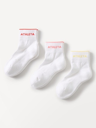 Athleta Everyday Quarter Crew Sock 3-Pack | Athleta | Athleta