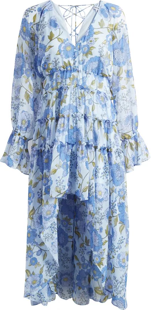 Sol Floral Long Sleeve High-Low Maxi Dress | Nordstrom