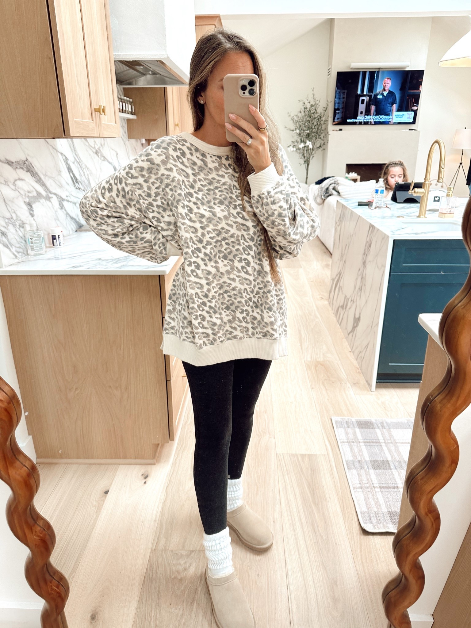 ✨ Cozy winter outfit fave ✨
My favorite leopard print sweatshirt is over 40% off right now — such a good deal for a wardrobe staple! I paired it with the viral UGG Micro Mini boots, the comfiest everyday winter shoe and a top-rated Christmas gift idea this year. 🎁✨

Perfect for casual winter outfits, mom style, loungewear looks, and holiday gifting.

#LeopardPrintSweatshirt #UGGMicroMini #UGGBoots #WinterOutfitInspo #CozyOutfit #HolidayGiftGuide #LTKHoliday #LTKSale #LTKWinterFashion #MomStyle #CasualStyle #LTKunder50 #LTKunder100

#LTKHoliday #LTKSaleAlert #LTKGiftGuide