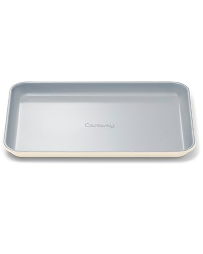 Caraway Nonstick Ceramic Small Baking Sheet (9x13”) – Non-Toxic, PTFE & PFOA Free – Oven Safe – Aluminized Steel Core – Mini Sheet Pan for Baking, Roasting & More - Cream | Amazon (US)