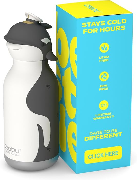 asobu Bestie Bottle Limited Edition Collectible Kids Water Bottle with Animal Character Lid 16oz ... | Amazon (US)