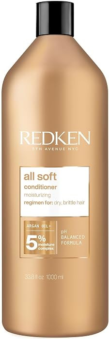Redken All Soft Conditioner - Moisturizes & Hydrates Dry, Brittle Hair, Softens, Smooths & Adds H... | Amazon (US)
