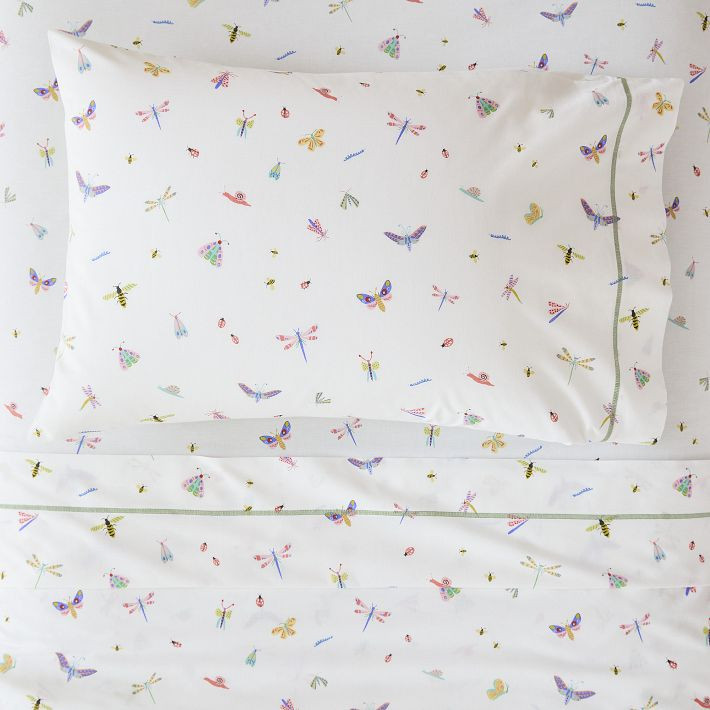 Kids Little Garden Bugs Sheet Set | West Elm (US)