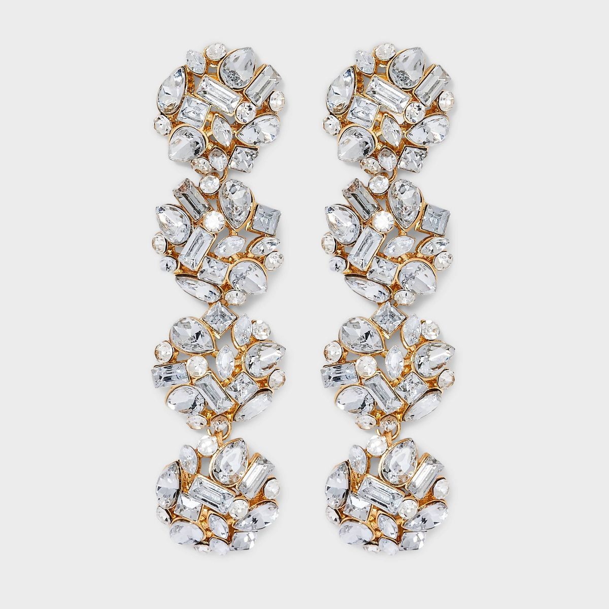 SUGARFIX by BaubleBar "Crystal Cluster" Statement Drop Earrings - Gold | Target
